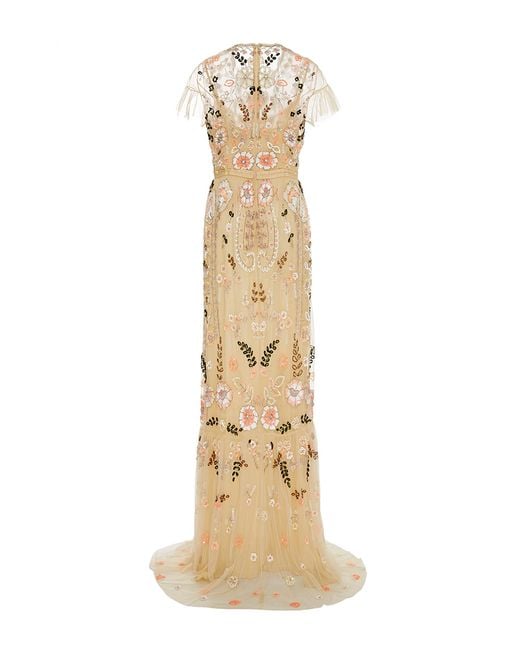 ワンピース EMBROIDERY TULLE TIERED DRESS Fairy Tale Floral Embroidered Summer Tiered Ruffle Tulle