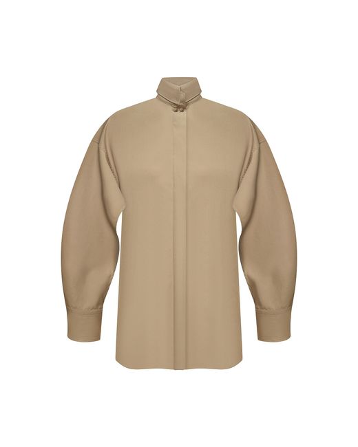 DI STAVNITSER Natural Milena Cotton-Blend Shirt