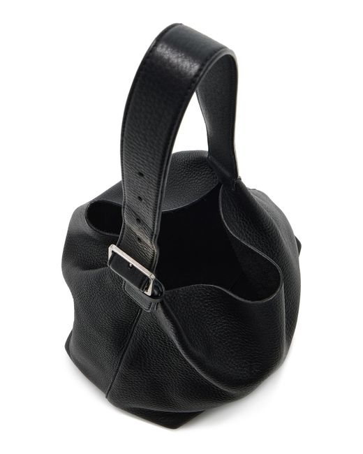 The Row Black Isa Leather Shoulder Bag