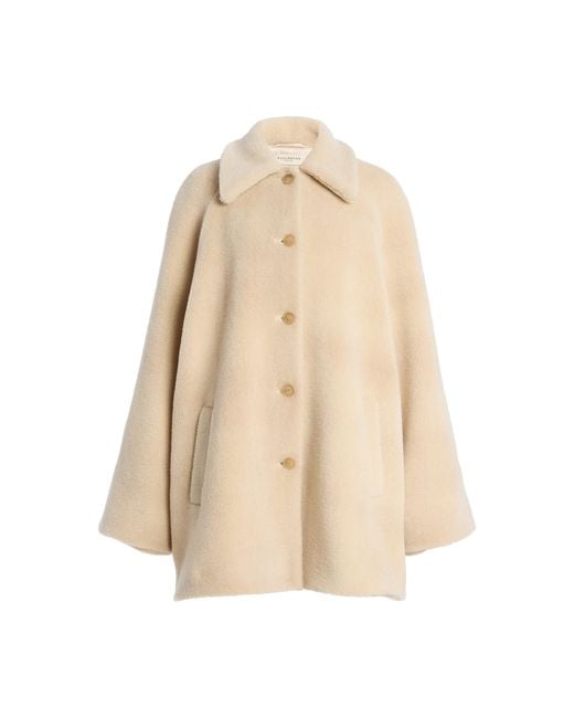 Kallmeyer Natural Betty Car Wool-Shearling Coat