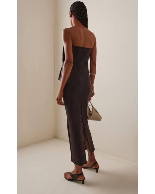 House of Dagmar Black Sculpted Maxi Dress
