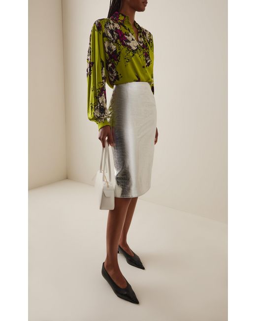 DES_PHEMMES Black 80S Printed Satin Top