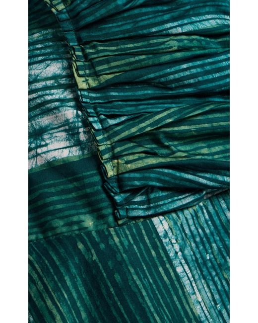 Busayo Green Tiwa One-Shoulder Cotton Maxi Dress