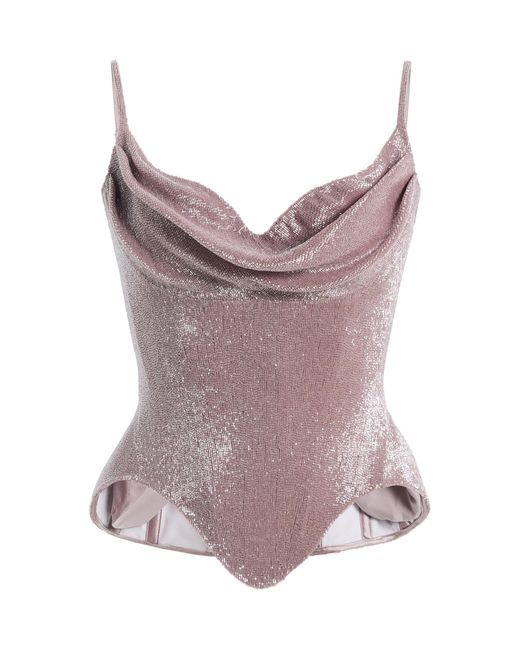 Wiederhoeft Brown Valerie Beaded Silk-Mikado Corset