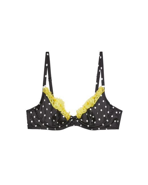 Fleur du Mal Black Juliet Lace Demi Bra