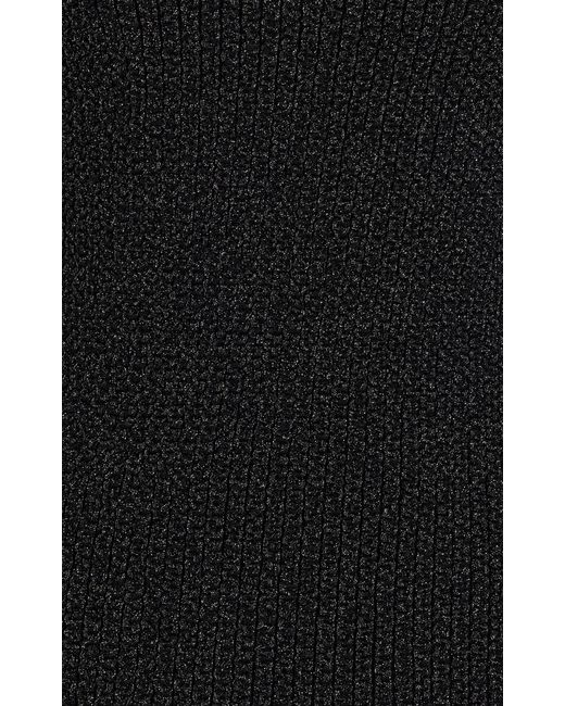 Totême  Black Off-the-shoulder Knit Midi Dress