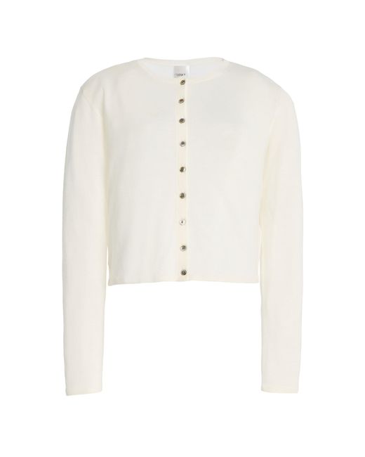 Leset White James Wool Cardigan