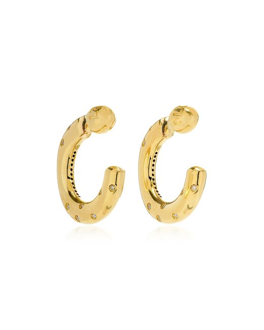 Lauren Rubinski Metallic Peggy 14k Yellow Gold Diamond Earrings