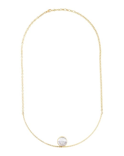 Moritz Glik White 18K Bambole 15 Pave Necklace
