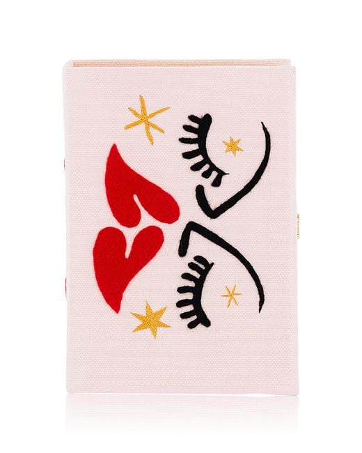 Olympia Le-Tan Red Flying Kisses Clutch