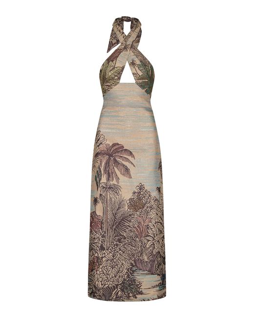 Johanna Ortiz Natural Elegant Expedition Printed Midi Dress