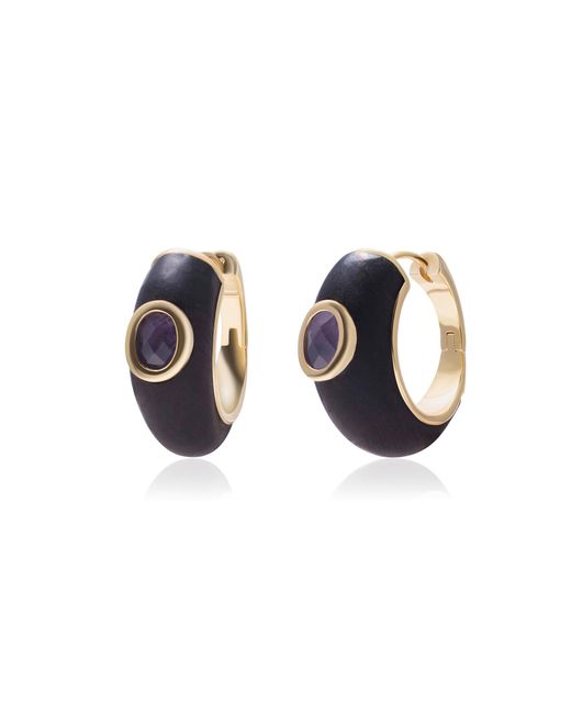 Eddie Borgo Blue Callie Hoop Earrings