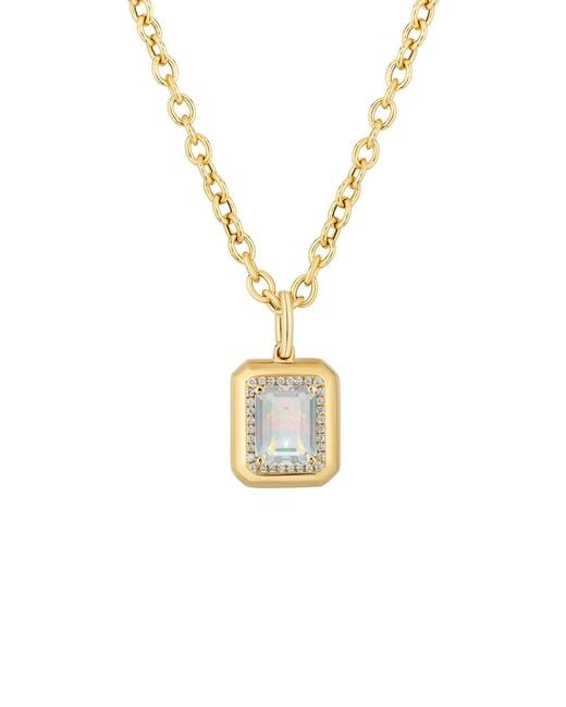 Goshwara Metallic Emerald Cut Opal Pendant