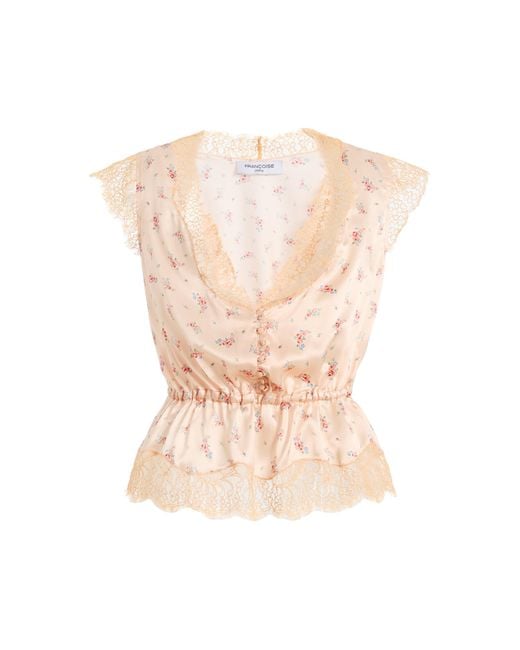 Franchise White Lisette Silk Top