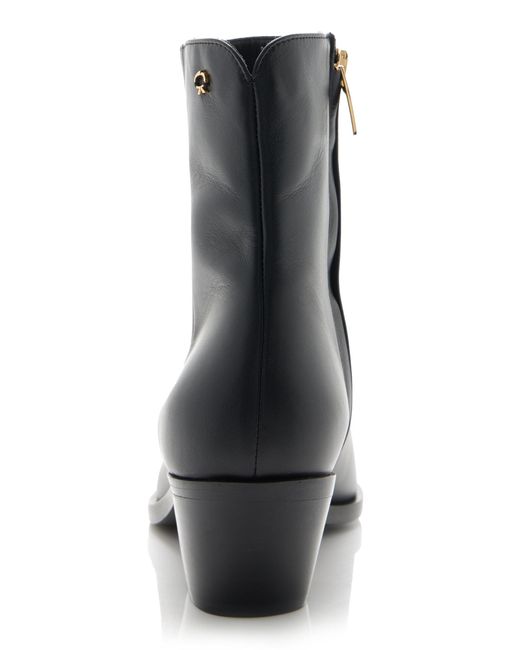 Gianvito Rossi Black Leather Ankle Boots