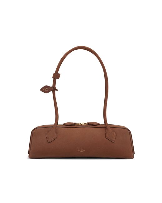 Alaïa Brown Le Teckel Medium Nubuck Bag