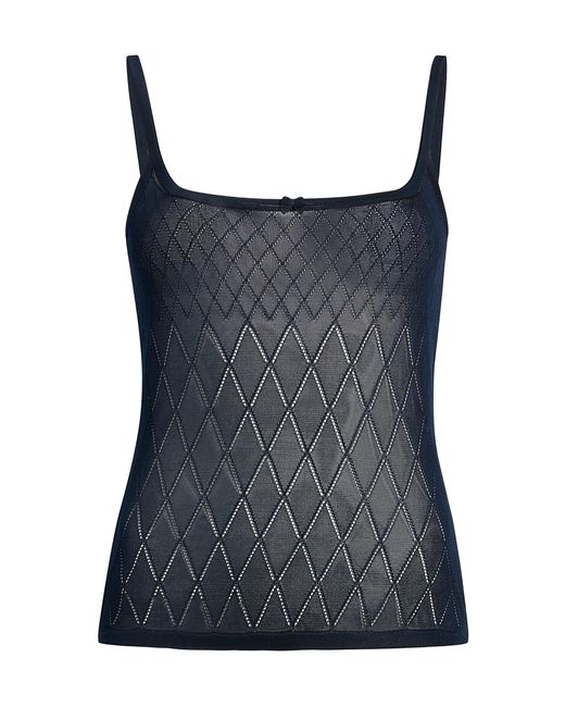 Khaite Blue Wendi Scoop-Neck Tank Top