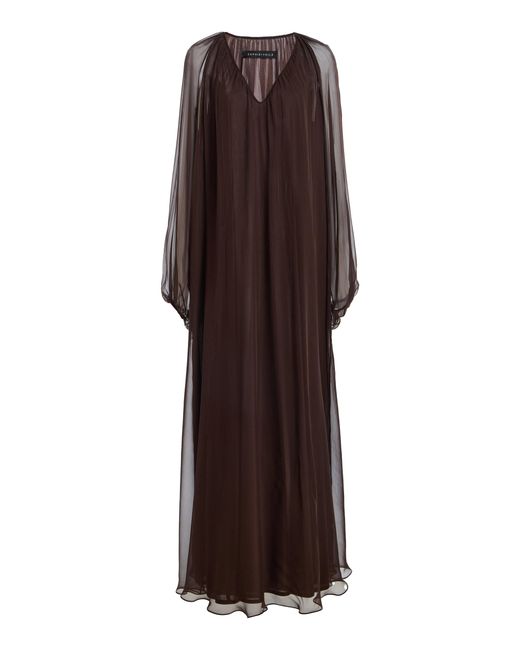 SEV Brown Voile Maxi Caftan Dress