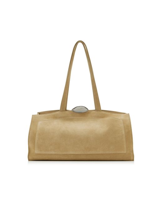 Benedetta Bruzziches Natural Serena Suede Shoulder Bag