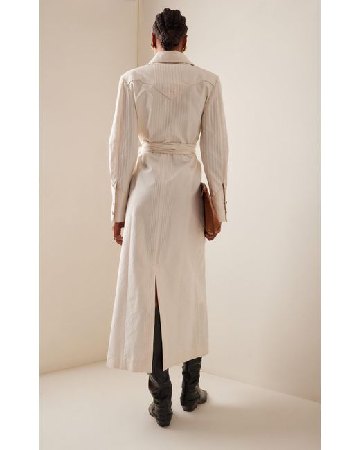 Johanna Ortiz White Welcome To The City Cotton Trench Coat