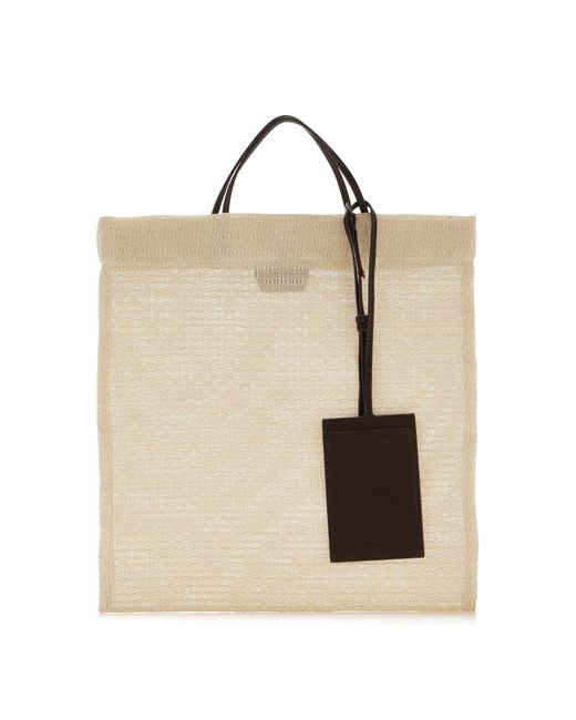 The Row Natural Barn Woven Mini Tote Bag