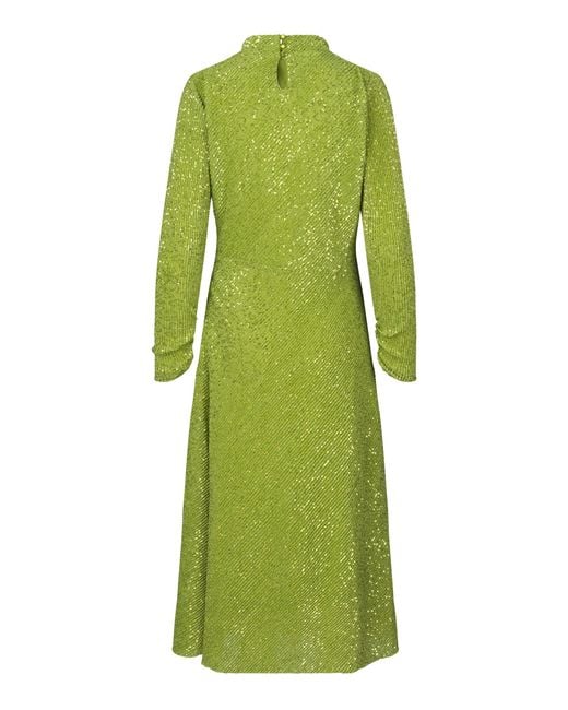 stine goya green sequin dress Emerald Green with White Caftan Kaftan Nadia Maxi Dress-moroccan Kaftan