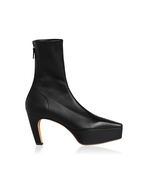 Khaite Black Arizona Mid-Calf Platform Boot 90