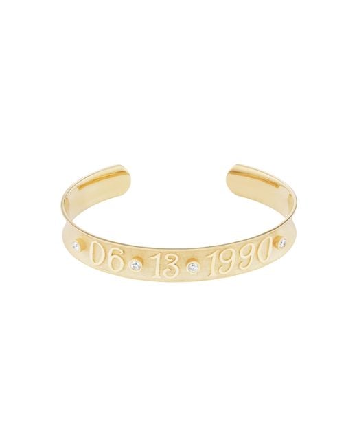Marlo Laz White 10K Custom Date Cuff