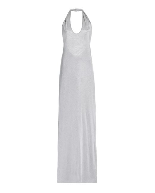 TOVE White Malaika Lamé Maxi Dress