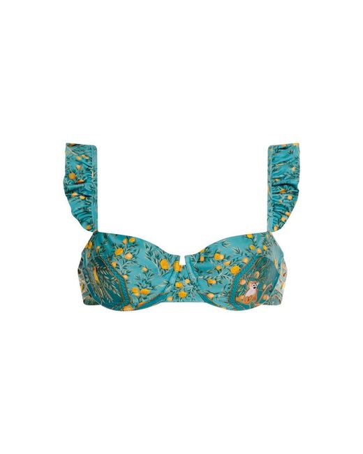 Agua Bendita Green Kiwi By The Colony Bikini Top