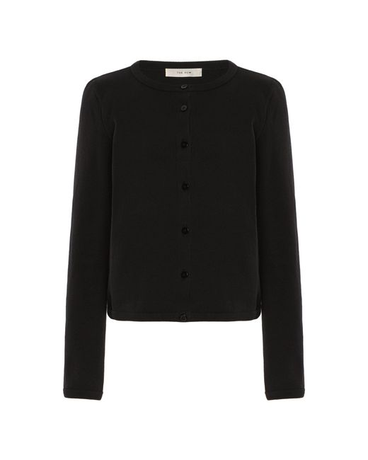 The Row Black Gretas Cotton Cardigan