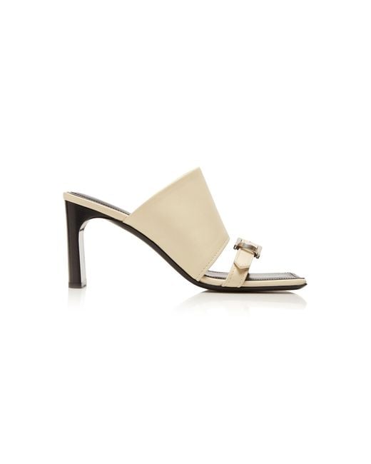 Balenciaga White Bel Air Leather Sandals