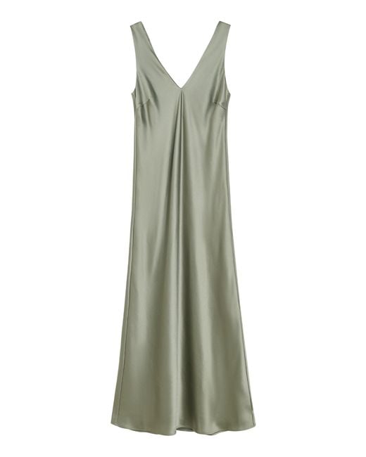 By Malene Birger Green Levita Satin Maxi Dress
