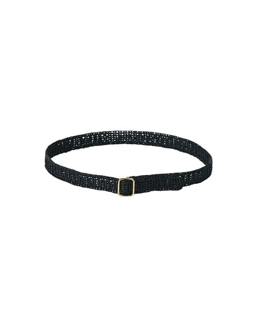 DEHANCHE Black Mako Raffia Belt
