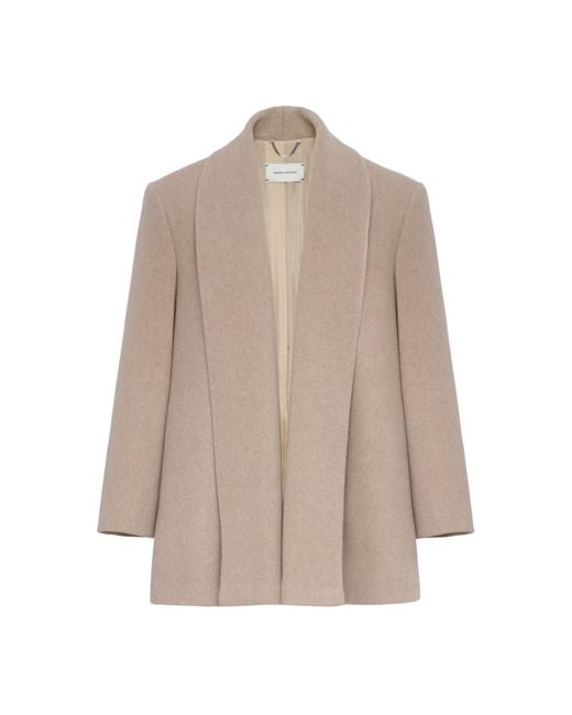 Magda Butrym Natural Relaxed Cashmere Coat