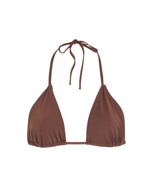 ÉTERNE Brown Exclusive Thea Triangle String Bikini Top