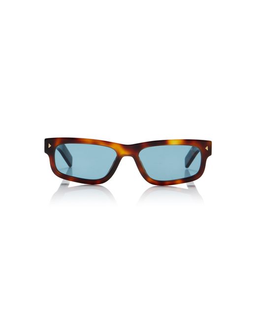 Prada Blue Square-Frame Tortoiseshell Acetate Sunglasses