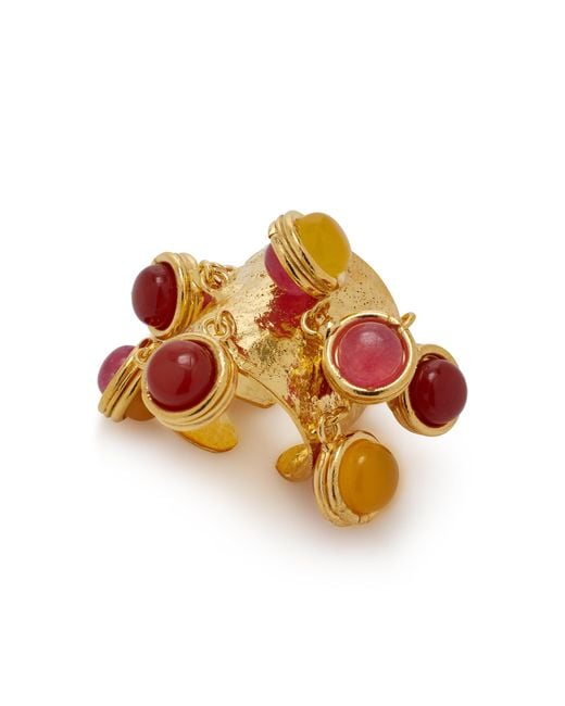 Sylvia Toledano Orange 22k Gold-plated Multi-gem Candies Ring