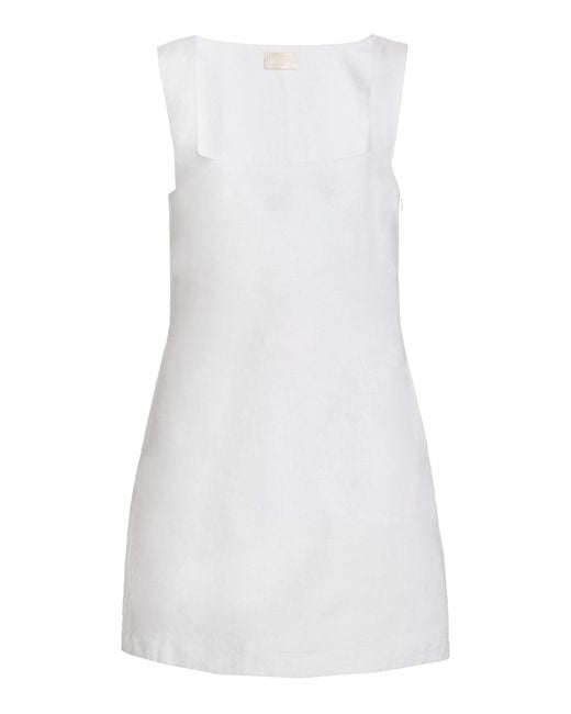 Posse White Exclusive Alice Linen Mini Dress