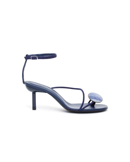 Christopher Esber Blue Doma Stone-Embellished Suede Sandals