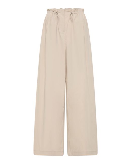 St. Agni Natural Corded Cotton-Nylon Wide-Leg Pants