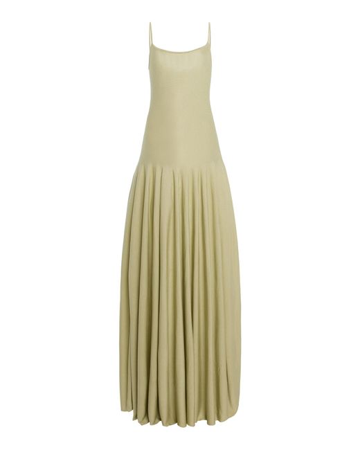 AMIYA White Eden Pleated Maxi Dress