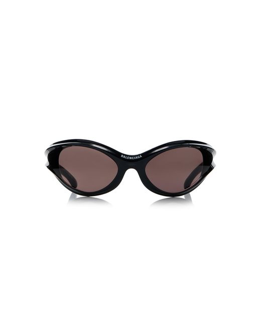 Balenciaga Black Oversized Cat-eye Acetate Sunglasses