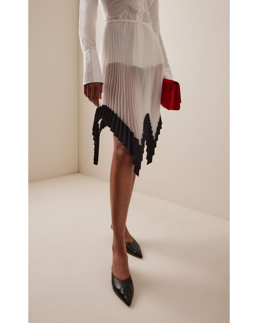 S.S.Daley Black Edith Pleated Silk Midi Skirt