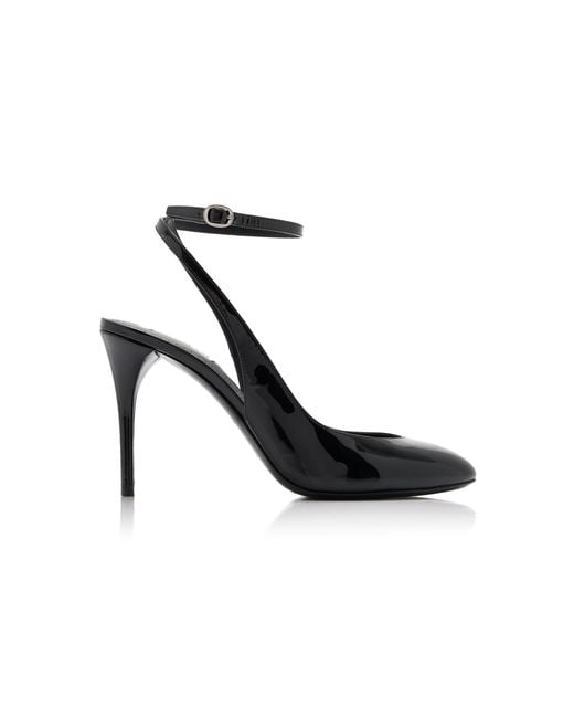 Alaïa Black Patent Leather Slingback Pumps