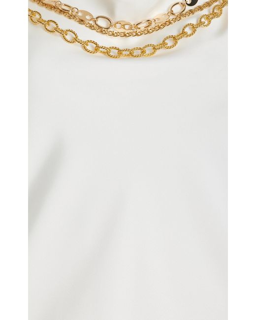 Rabanne White Chain-detailed Mini Dress