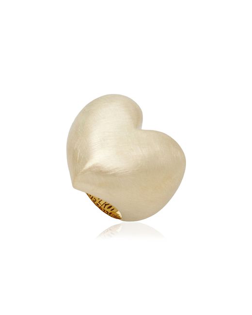 Lauren Rubinski White 14k Yellow Gold Heart Ring