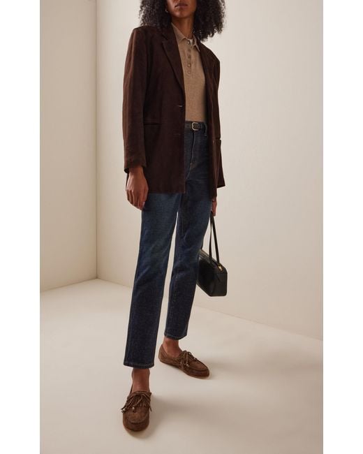Frēda Salvador Brown Celeste Suede Loafers