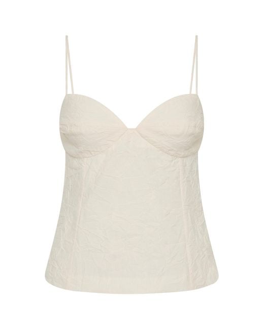 St. Agni Natural Crushed Cami Silk Top
