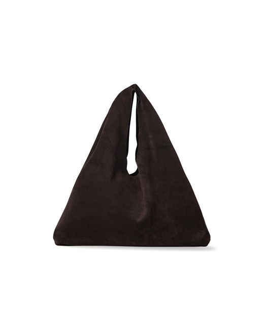The Row Black Small Bindle Suede Bag